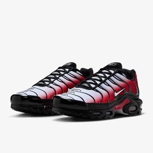 Nike Air Max Plus University Red Platinum Black Running Shoes DM0032-017 Size 10